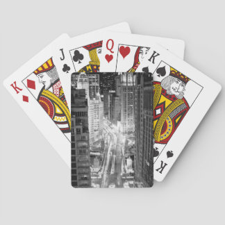 North Michigan Avenue in Chicago after winter Playing Cards