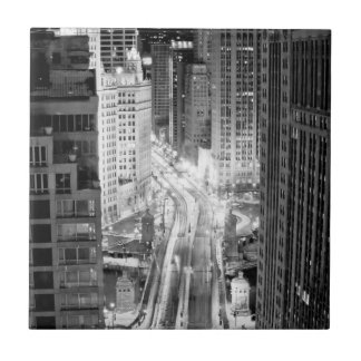 North Michigan Avenue in Chicago after winter Tile
