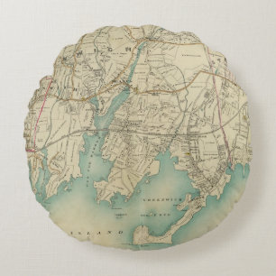 North New York City 7 Round Pillow