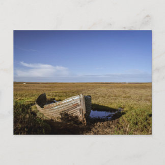 North Norfolk old boat postcard
