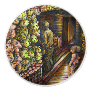 North of the Circus Ceramic Knob