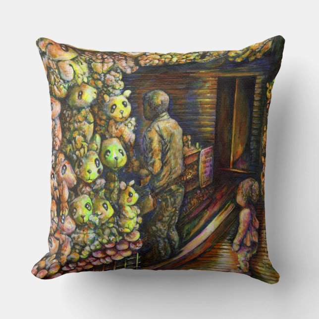 North of the Circus Throw Pillow (Front)