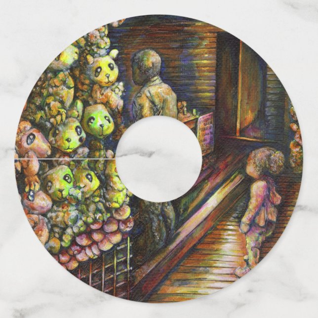 North of the Circus Wine Glass Tag (Front)