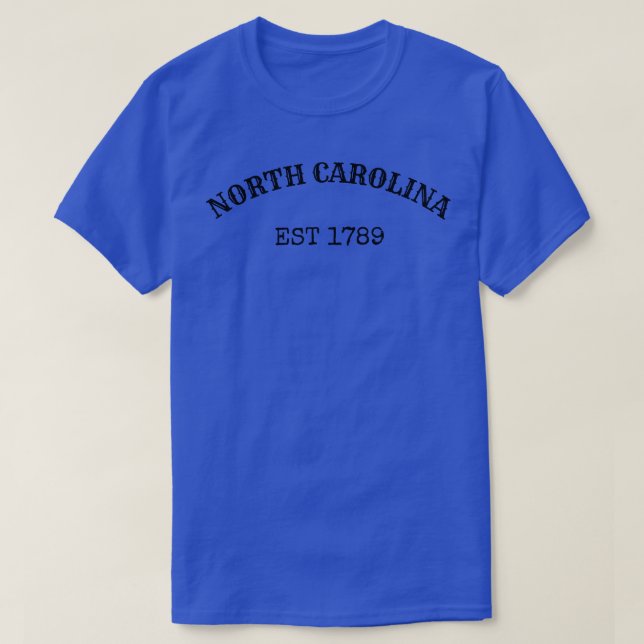 North olina Est 1789 T-Shirt (Design Front)