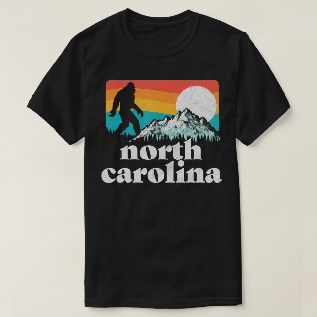 North olina Retro Mountains  T-Shirt (Design Front)