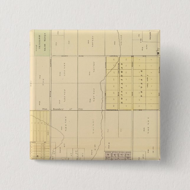 North Omaha, Nebraska 2 Inch Square Button (Front)
