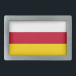 North Ossetia Flag Belt Buckle<br><div class="desc">Patriotic flag of North Ossetia Alania.</div>