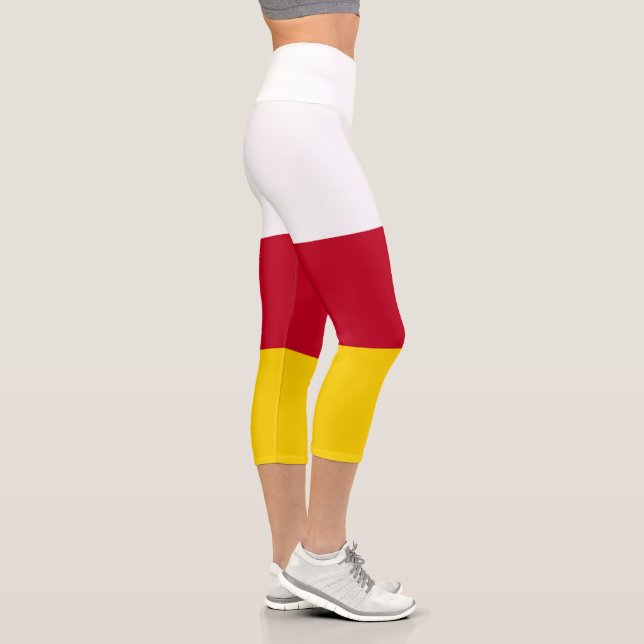 North Ossetia Flag Capri Leggings (Right)