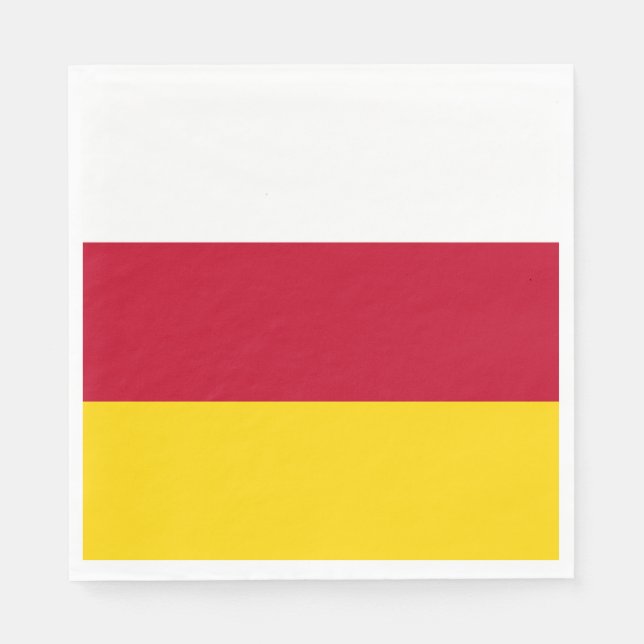 North Ossetia Flag Napkin (Front)
