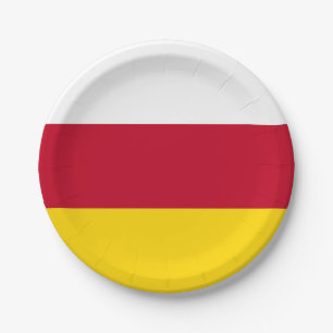 North Ossetia Flag Paper Plate