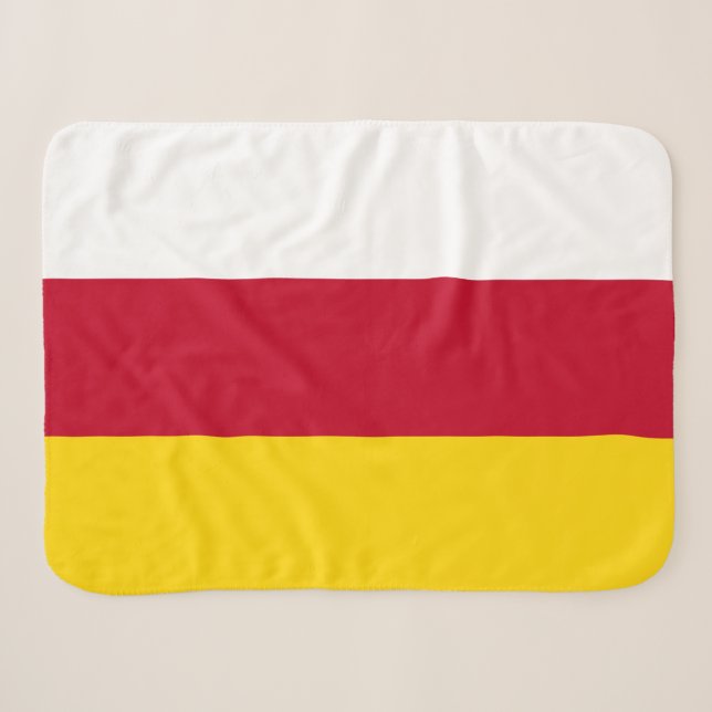 North Ossetia Flag Sherpa Blanket (Front (Horizontal))