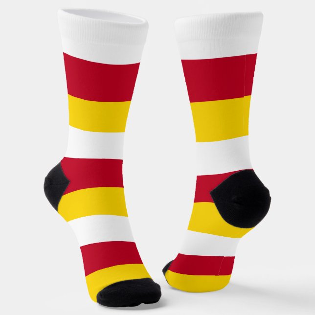 North Ossetia Flag Socks (Angled)