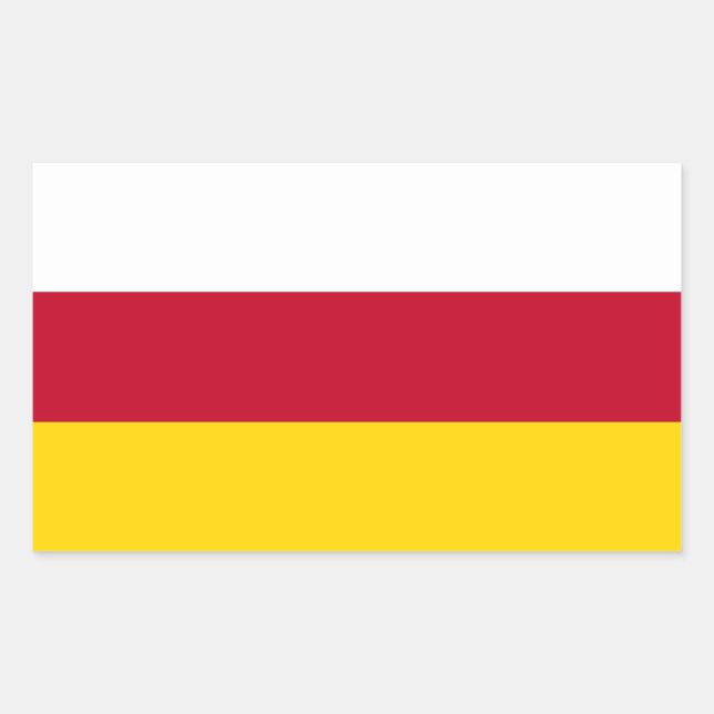 North Ossetia Flag Sticker (Front)