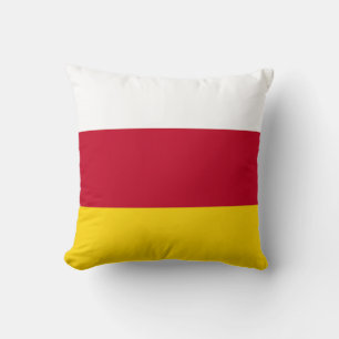 North Ossetia Flag Throw Pillow
