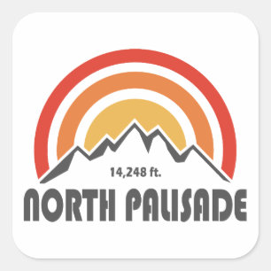 North Palisade California Square Sticker