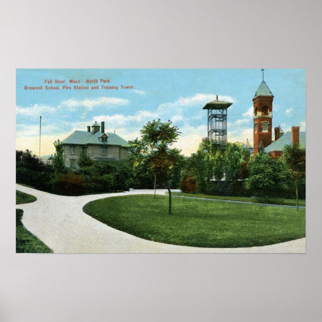 North Park View of Brownell School, Fire Poster (Front)
