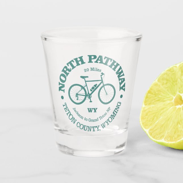 North Pathway (cycling) Shot Glass (Front)