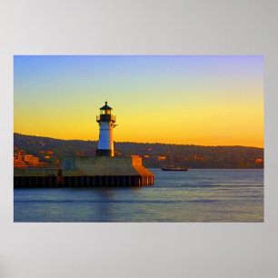 North Pier Lighthouse Poster