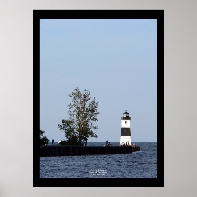 North Pier Lighthouse, Presque Isle, PA Poster (Front)
