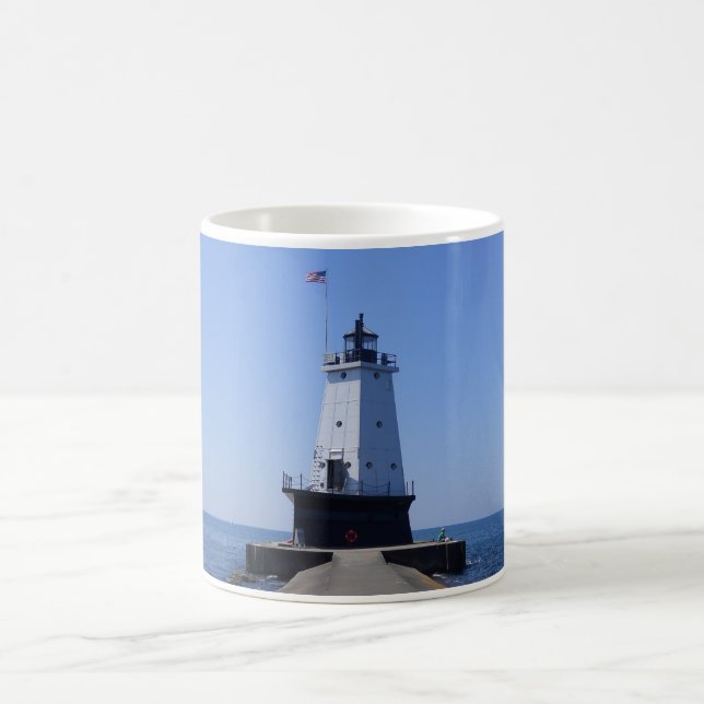 North Pierhead Lighthouse, Ludington, MI  Coffee Mug (Center)