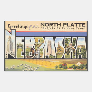 North Plate "Buffalo Bill'S Home Town" Nebraska, V Sticker