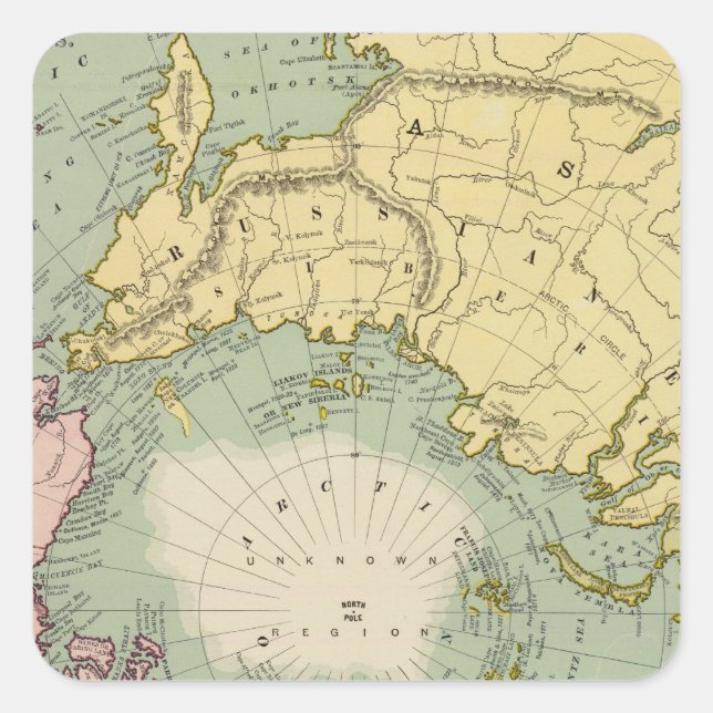 North Polar Regions Square Sticker (Front)