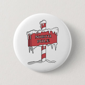 North Pole 2 Inch Round Button