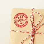 North Pole Air Mail Special Delivery Rubber Stamp<br><div class="desc">This adorable design will delight your children on Christmas morning! Choose the colour of your stamp such as the bright red shown in the photo.</div>