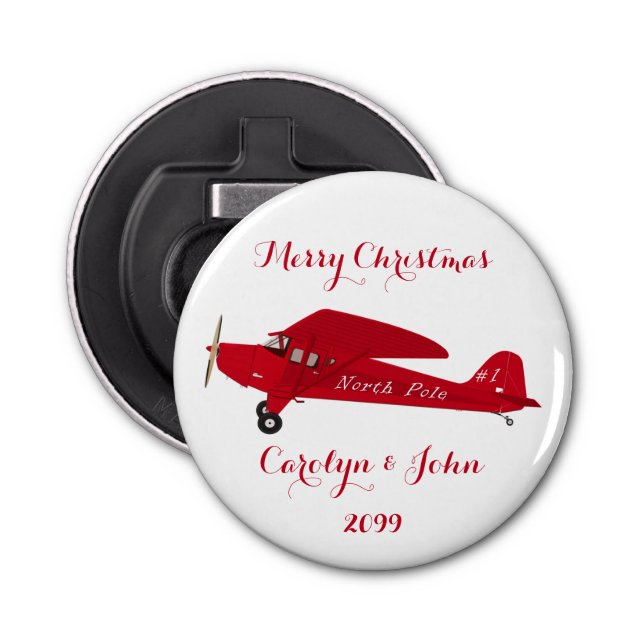 North Pole Airplane Beer Soda Bottle Opener (Front)