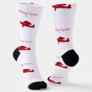 North Pole Airplane Socks