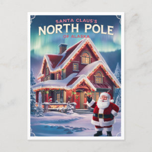 North pole Alaska Santa's Home Postcard