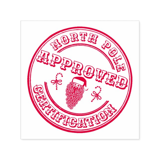 North Pole approved Santa's certification toys Self-inking Stamp (Design)