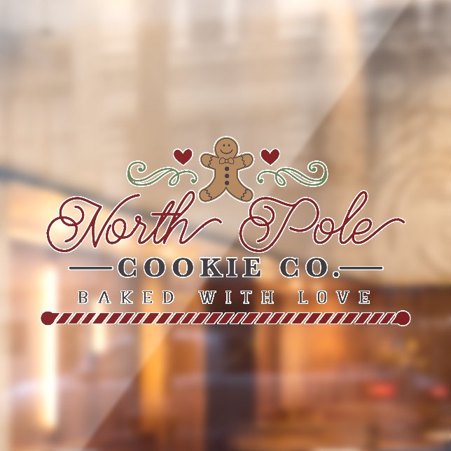 North pole bakery cookie word art  window cling (Sheet 2)