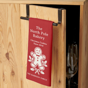 North Pole Bakery Family Christmas Cookie Kitchen Towel