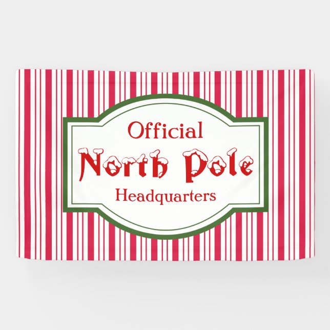 North Pole Banner Sign (Horizontal)