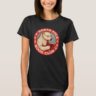 North Pole Book Club Christmas Bookish Xmas Books T-Shirt