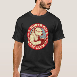 North Pole Book Club Christmas Bookish Xmas Books  T-Shirt