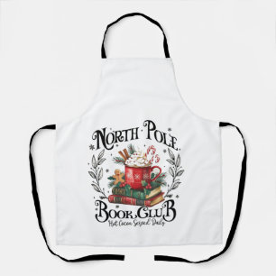 North Pole Book Club Hot Cocoa Christmas Apron