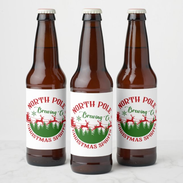North Pole Brewing Company  Beer Bottle Label (Bottles)
