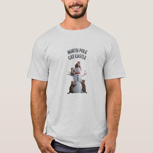 North Pole Cat Castle T-Shirt (Front)