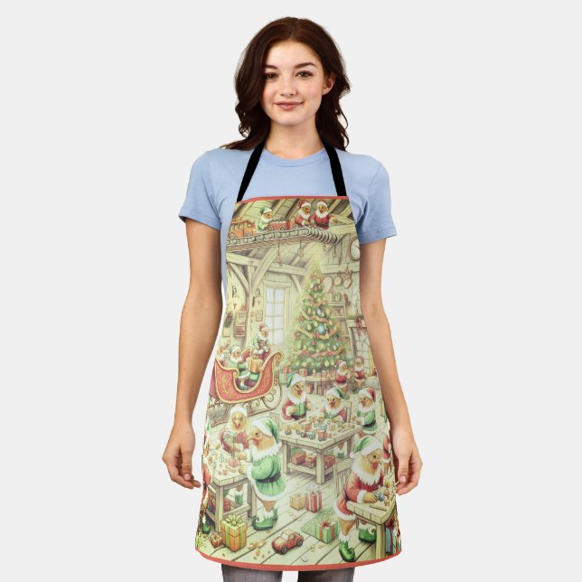 North Pole Chickens, Apron (Worn)
