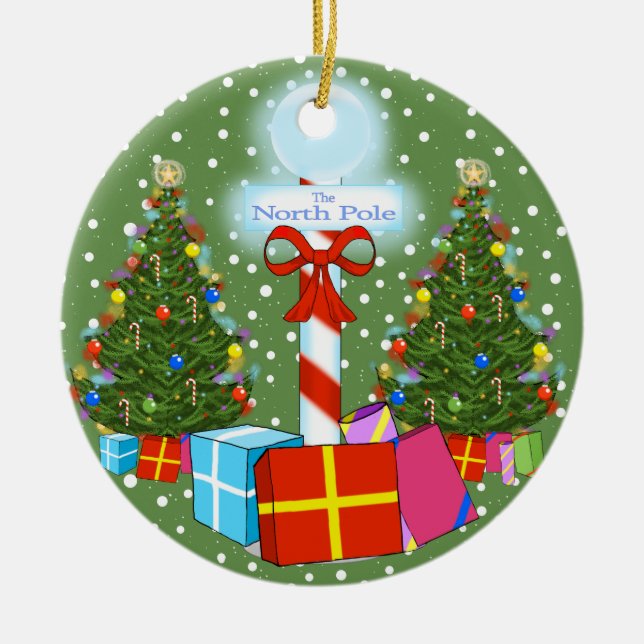 North Pole Christmas Ornament (Front)