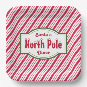 North Pole Christmas Paper Plates