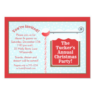 North Pole Party Invitations 3