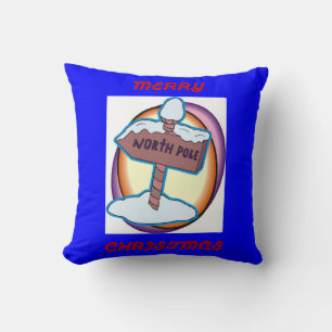 North Pole Christmas Throw Pillow