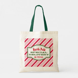 North Pole Christmas Tote Gift Bag