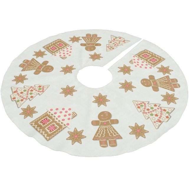 North Pole Confectionery Brushed Polyester Tree Skirt (Angled)