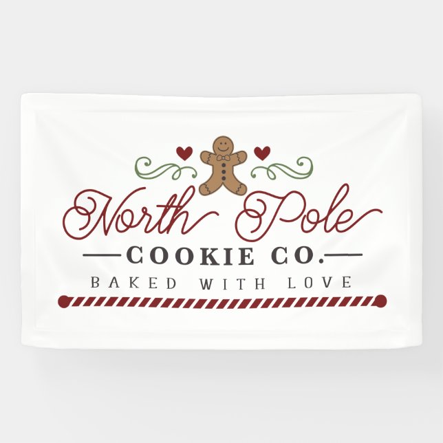 North Pole cookie Company Christmas Banner (Horizontal)