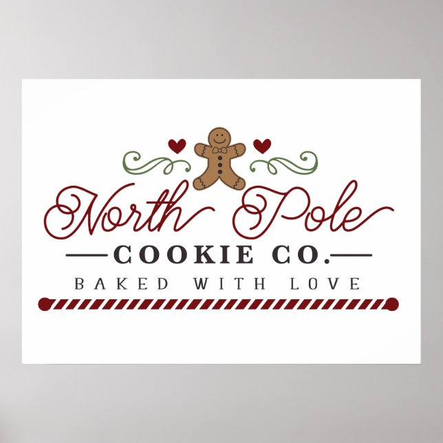 North Pole cookie company Christmas Poster (Front)