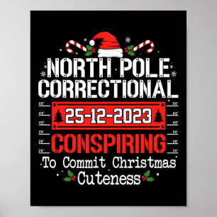 North pole correctional conspiring matching family poster
